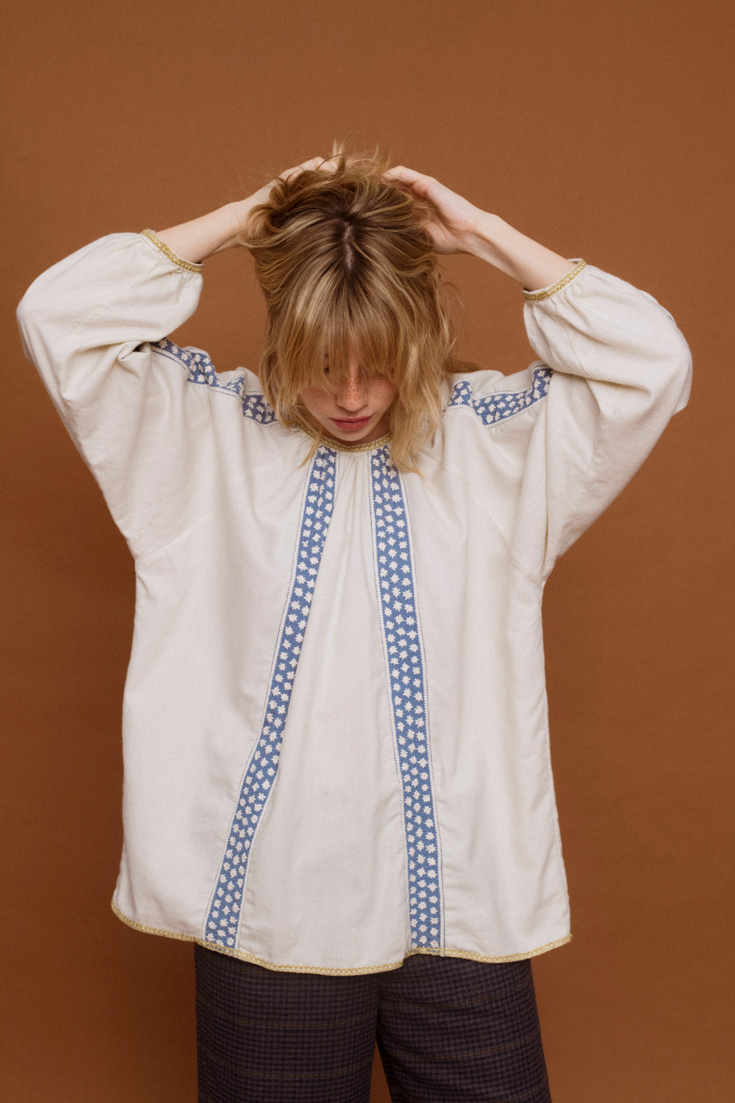 California Combi Flannel Top Blue