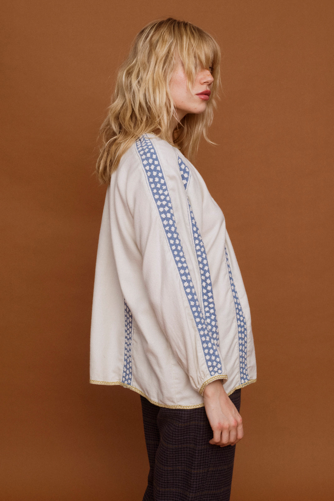 California Combi Flannel Top Blue