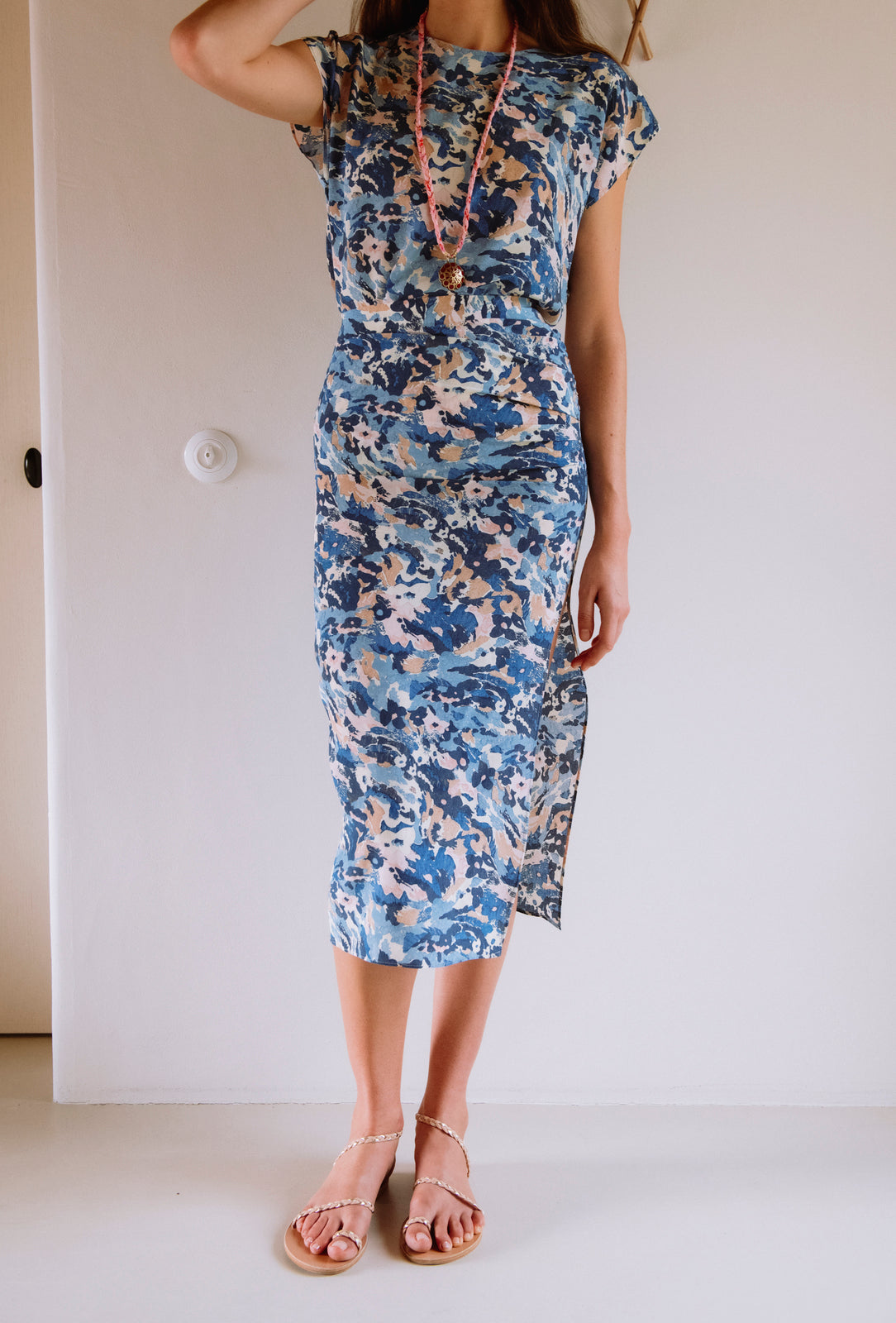 Falda Midi Fruncida Liberty Lipp - Skirt