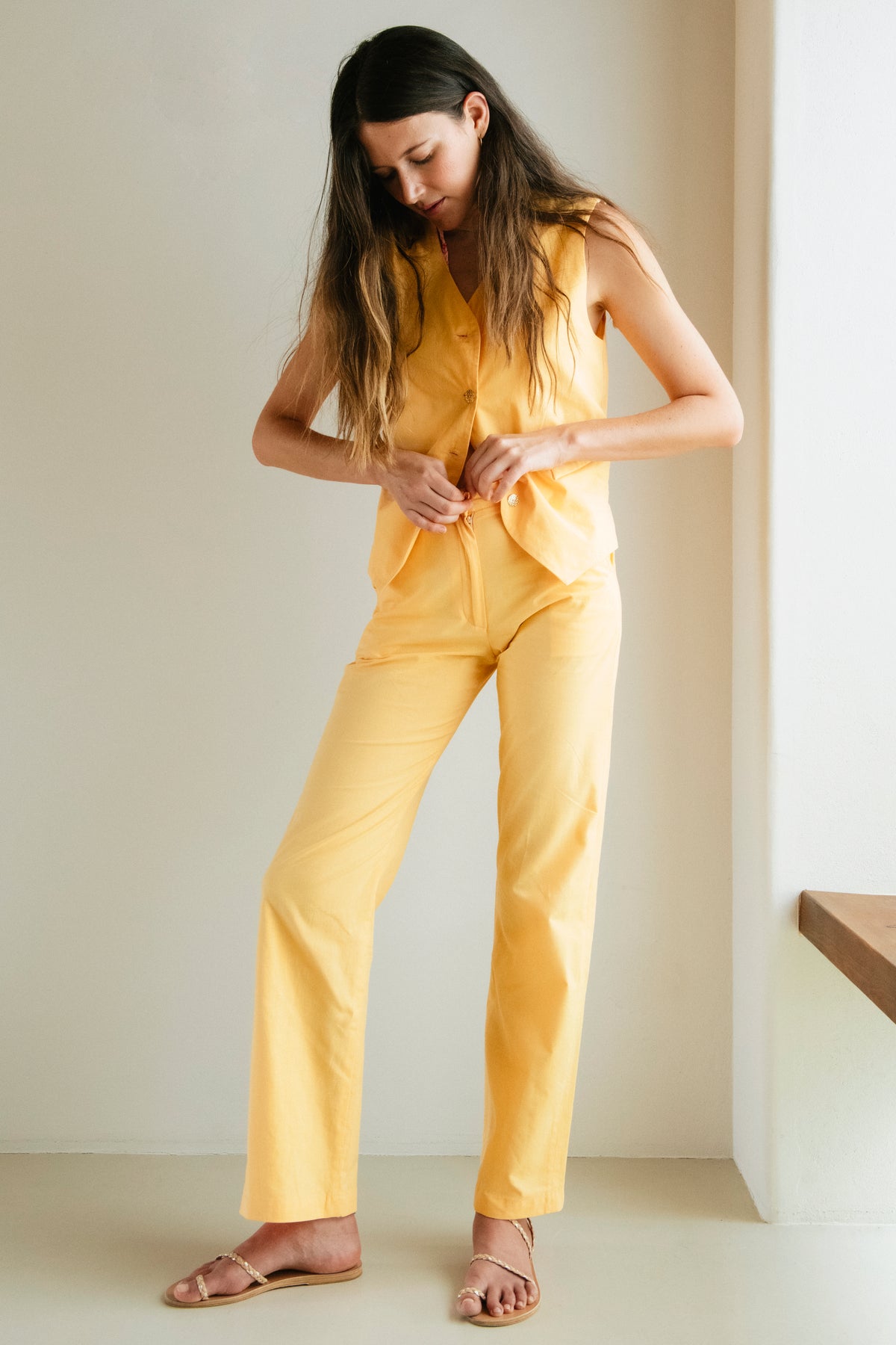 Pantalón Largo Naranja Di Fiore - pants