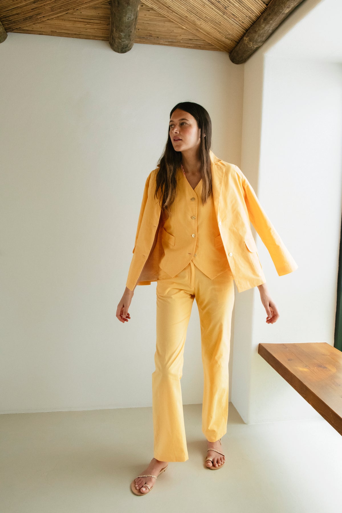 Pantalón Largo Naranja Di Fiore - pants