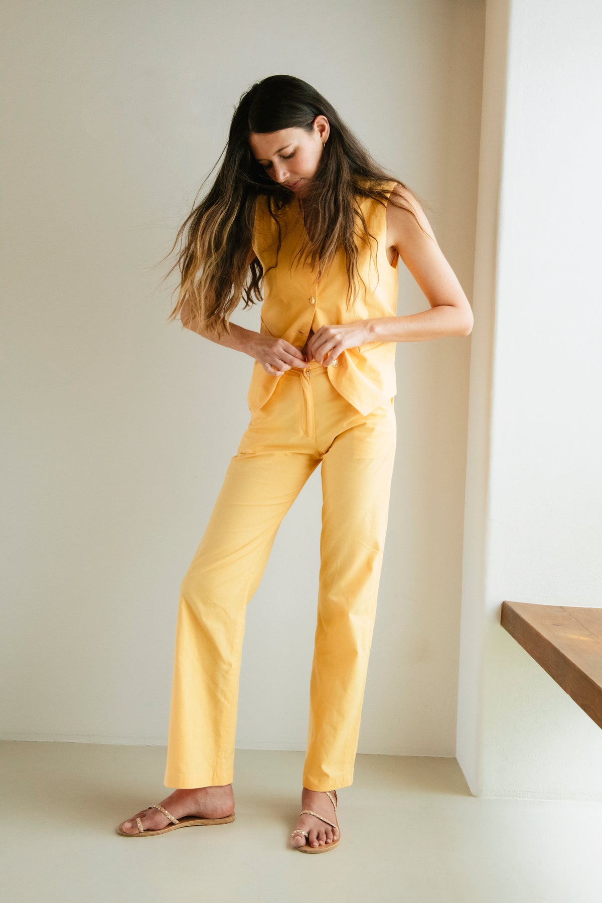 Pantalón Largo Naranja Di Fiore - pants