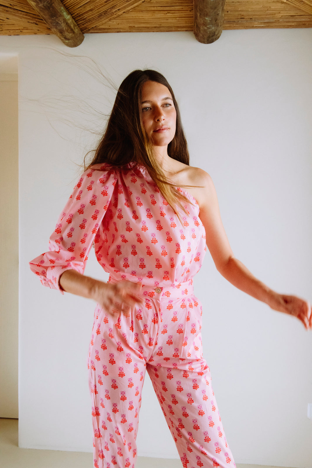 Pantalón Largo Liberty Rosa Gigi - pants