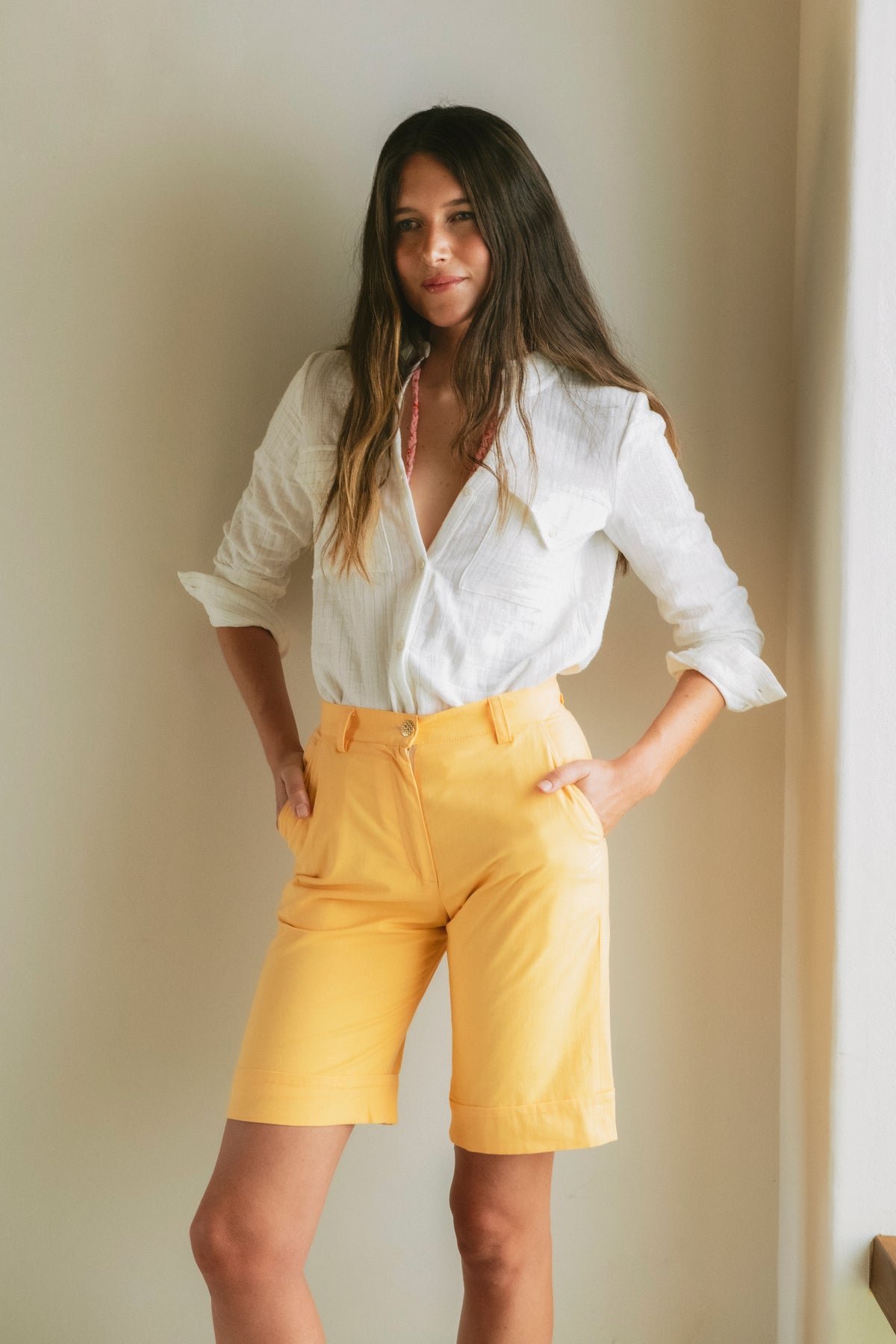 Bermuda Naranja Di Fiore - pants